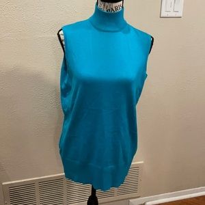 Grace teal color sleeveless top